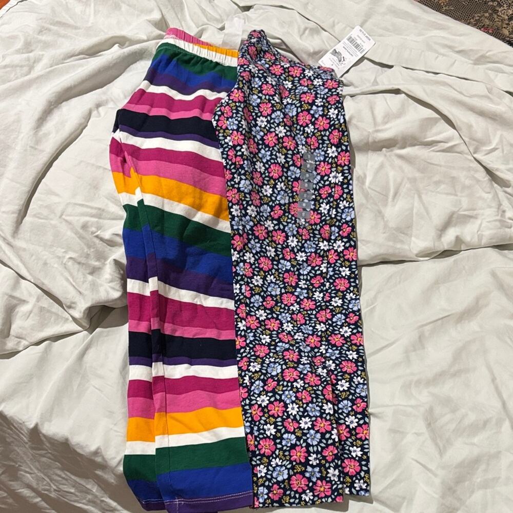 Colorful 7/8 Striped Issac Mizrahi worn once & Floral Kids Bottoms Carters NWT